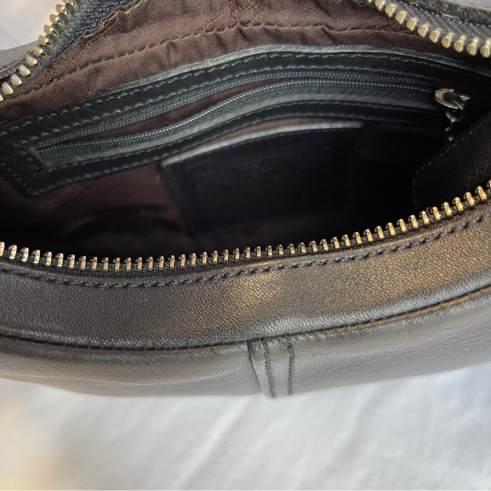 SOLD 🔴 Coach bag zoe 9593 black leather bag vintage RARE shoulder bag - Picture 12 of 17